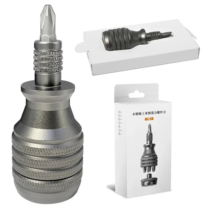 Precision Aluminum Alloy Handle for Shank 1/4" Bits Comfortable Mini ScrewDriver 6.35mm Holder Repair Open Tools Professional