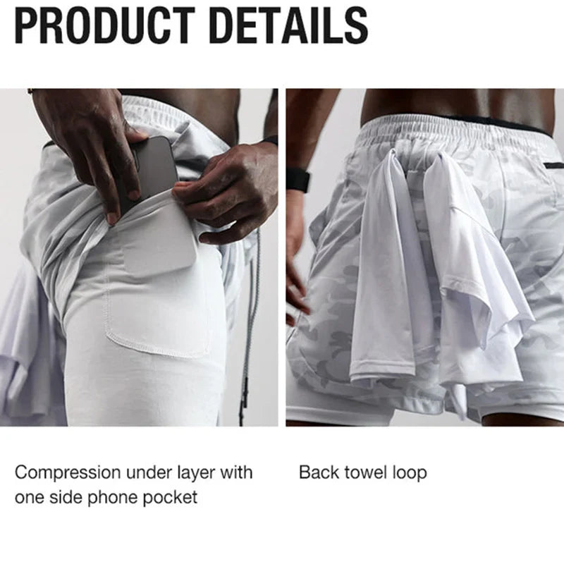 Pantalones cortos de alto rendimiento FlexiFit 2 en 1
