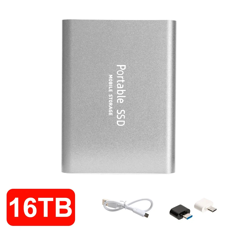 4TB Mini External Solid State Drive Portable SSD 8TB Hard Drive Small Size Quick Read Write Travel Backup Storage
