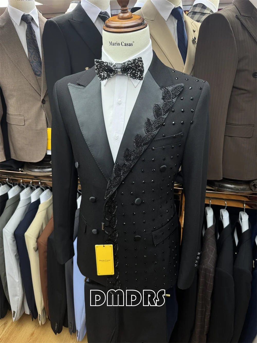 2-Piece Luxury Suit Set for Men, Jacket and Pants Double Breasted Suit