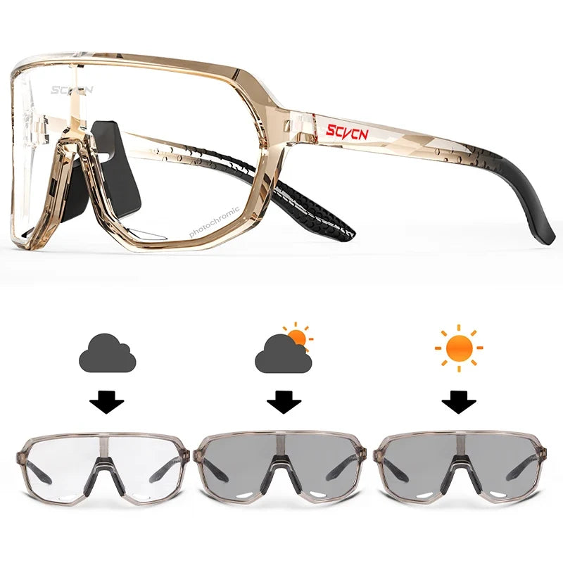 Photochromic Cycling Glasses Bicycle for Outdoor Sports Sunglasses MTB Road Bike Goggles Bike Eyewear Men Women Cycl Equipment