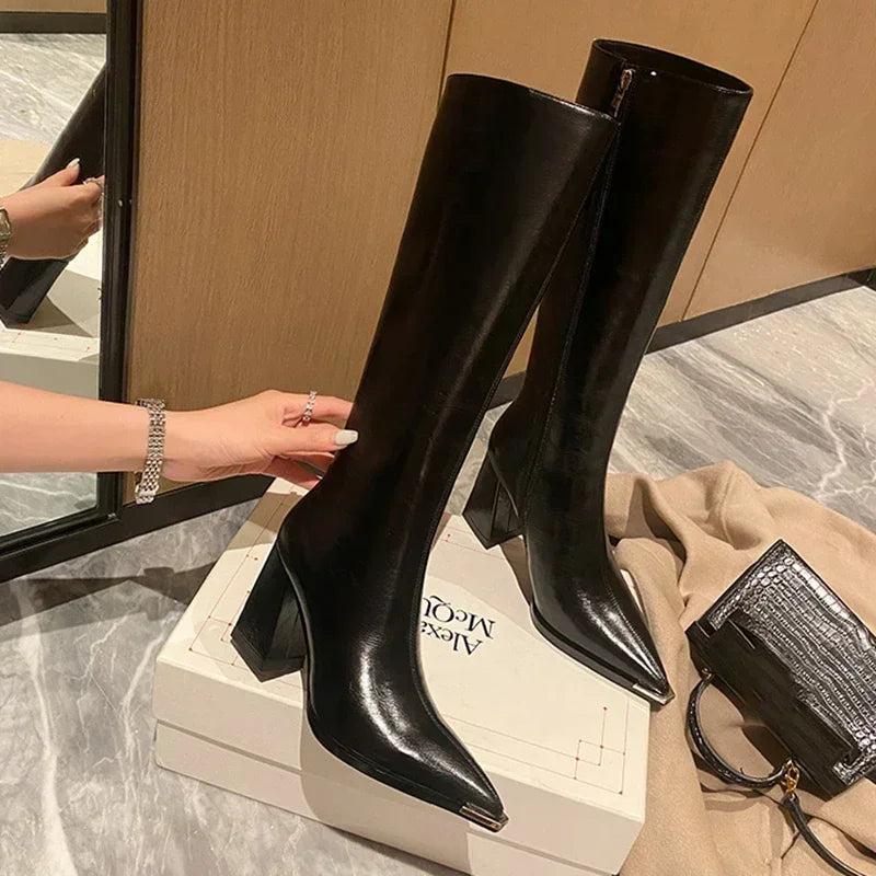 Make a Statement: Pointed Toe High Heel Boots