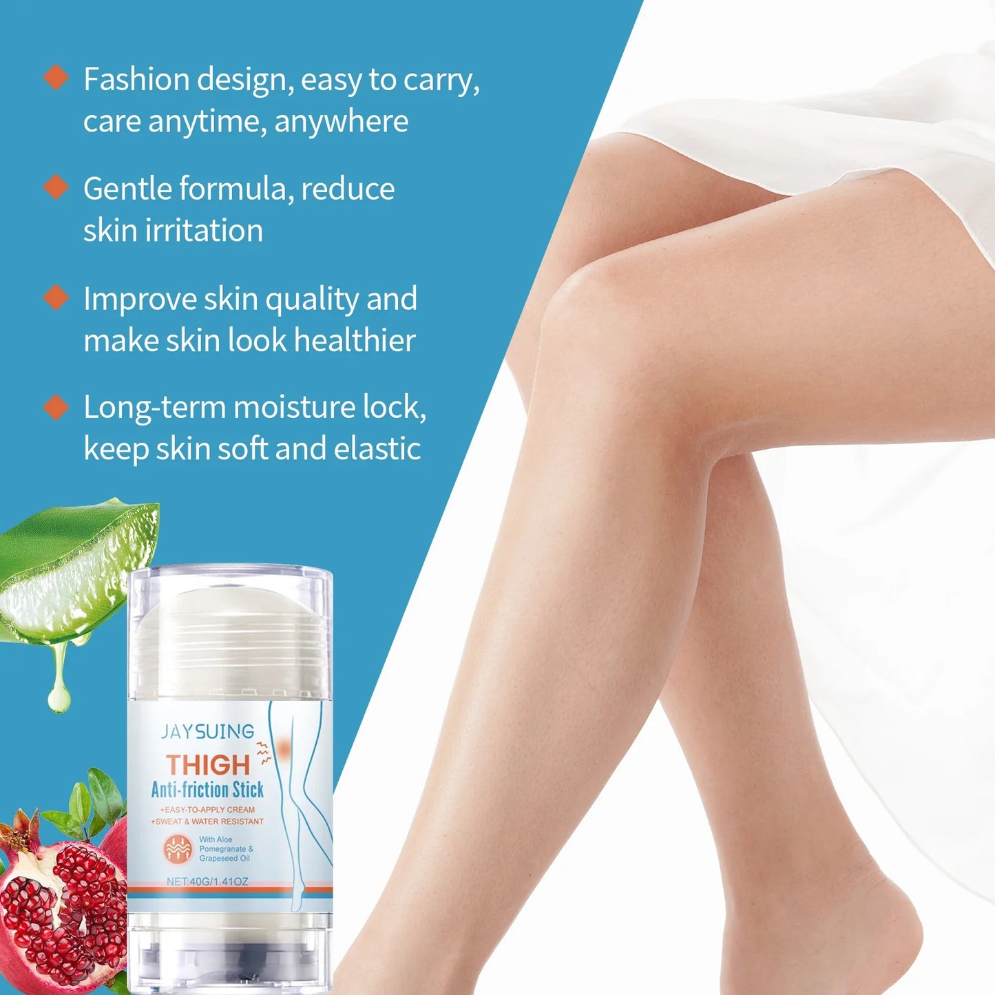 Anti Chafing Stick Running Prevent Arm Chest Thigh Chafing Irritation Aloe Soothe Moisturize Rough Skin Outdoor Anti Chafe Balm