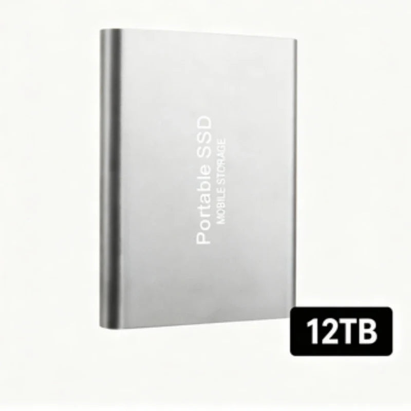 Portable External SSD, 1TB-16TB Large Capacity USB3.1 High Speed Solid State Drive, Lightweight Storage for Laptop, Desktop, Mac