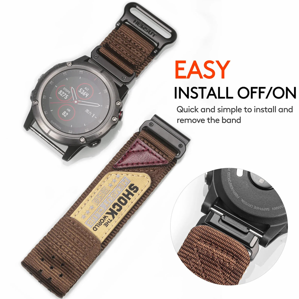 Garmin QuickFit 26mm Nylon Band with Graphic Patch