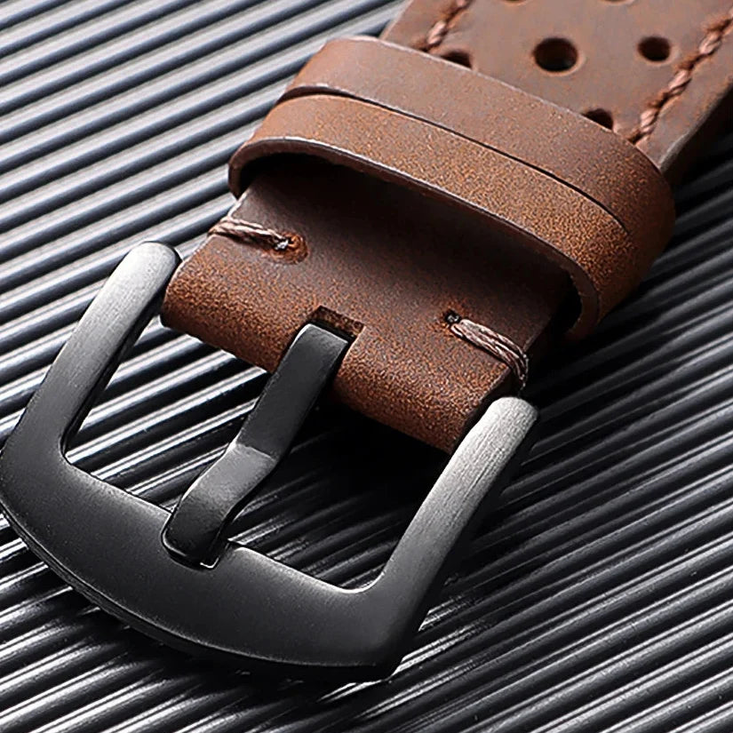 Garmin 18/20/22mm Quick Release Perforated Leather Rally Band