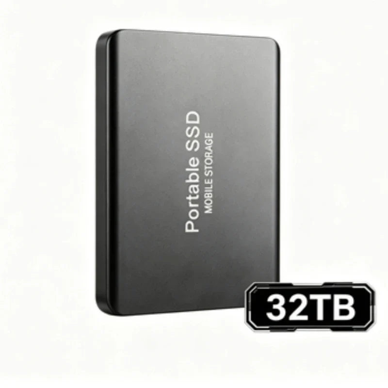 Portable External SSD, 1TB-16TB Large Capacity USB3.1 High Speed Solid State Drive, Lightweight Storage for Laptop, Desktop, Mac