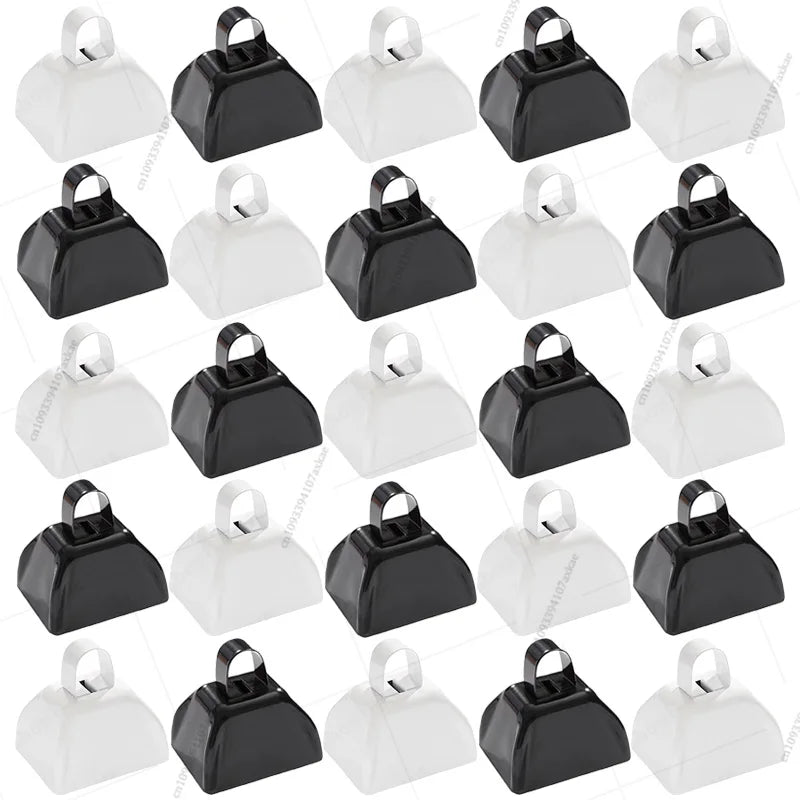 12-100 Pcs Metal Cowbells for Sporting Event 3 Inch Small Noise Makers