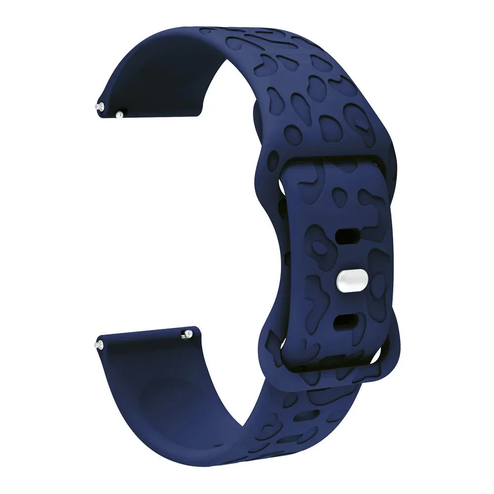 Garmin 18/20/22mm Quick Release Leopard Print Silicone Band