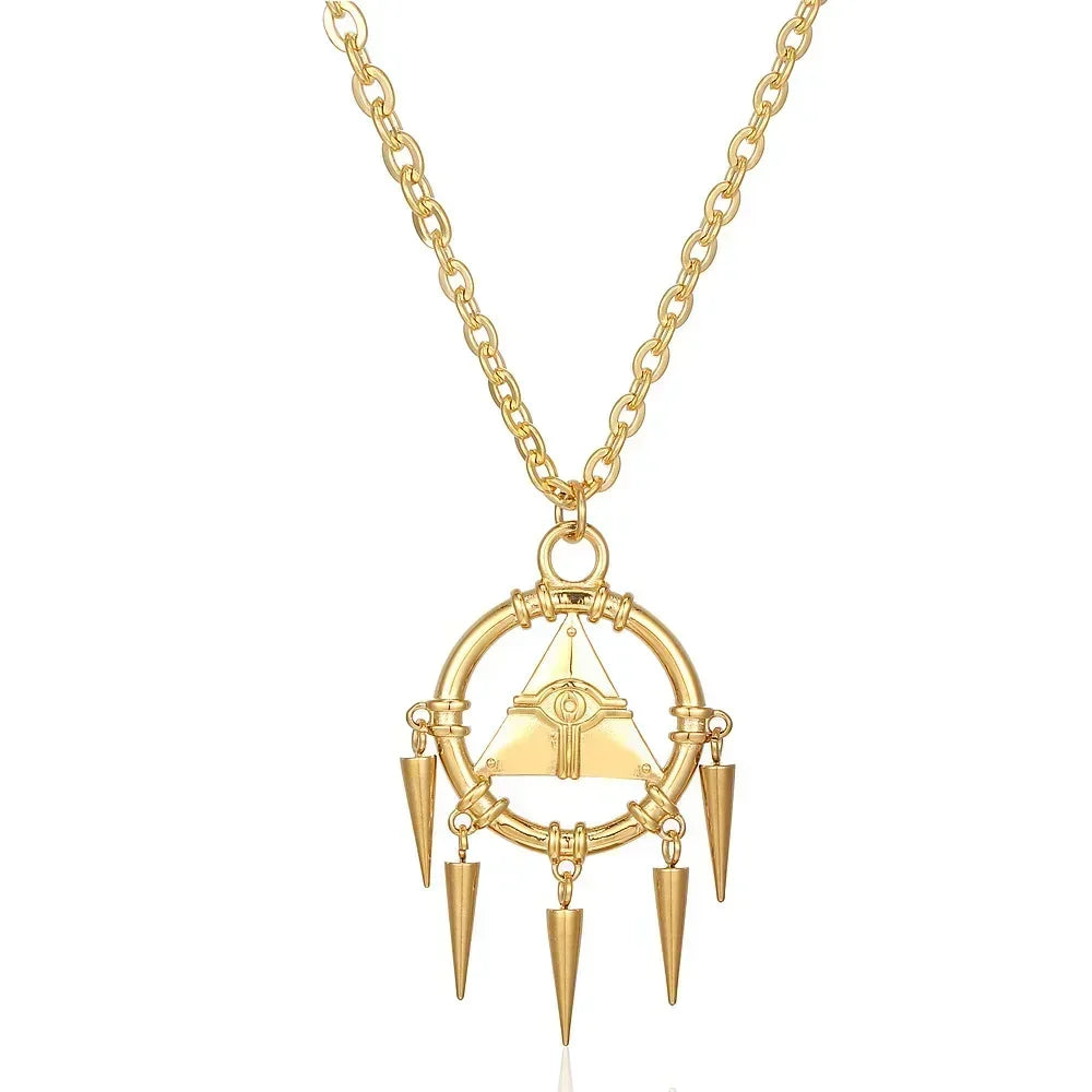Stainless Steel Anime Millennium Wisdom Wheel Cosplay Pendant Necklace Jewelry Gift