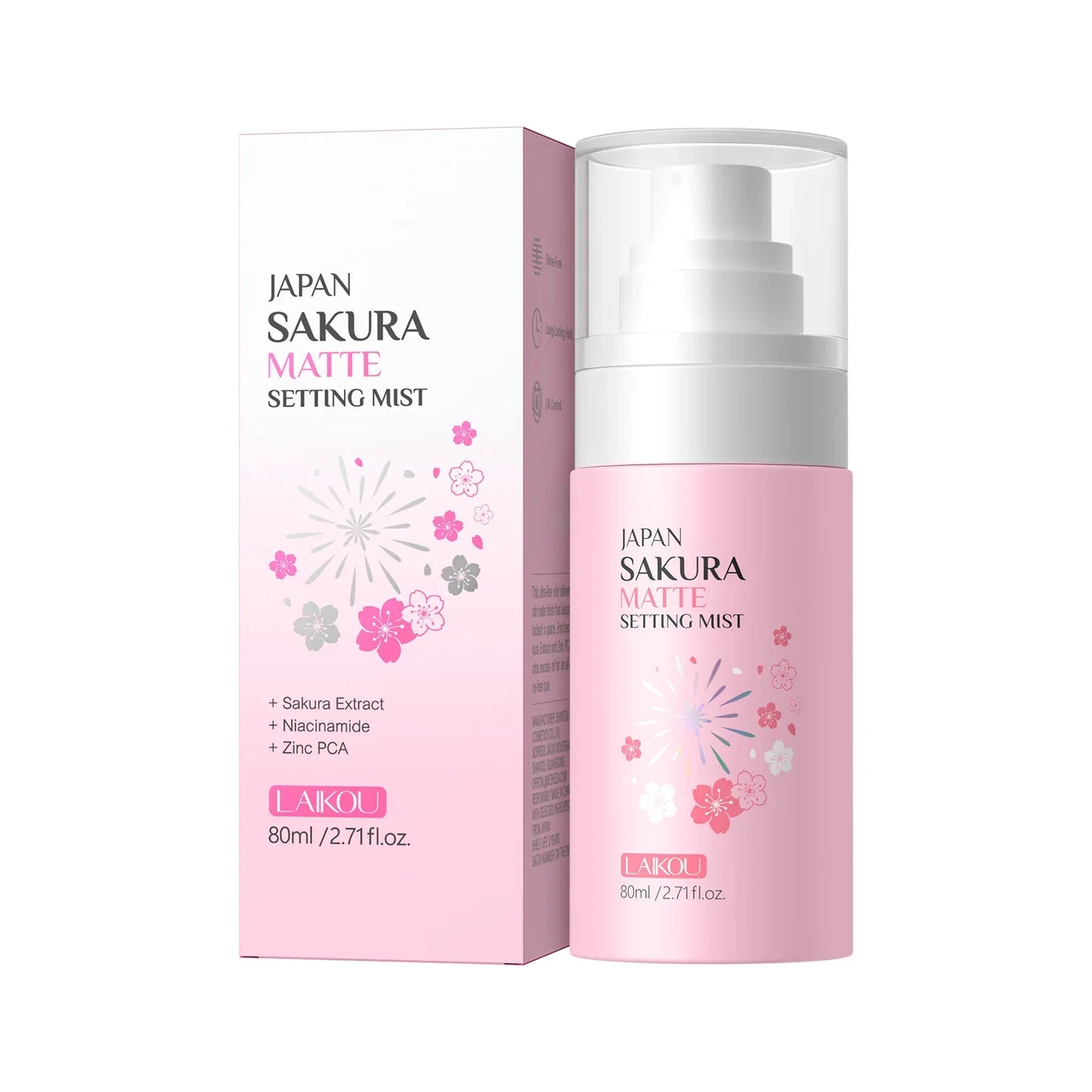 Sakura Matte Setting Spray 80ml Long Lasting Makeup Fixer Moisturizing Oil Control Non Sticky Face Mist For All Day Fresh Look