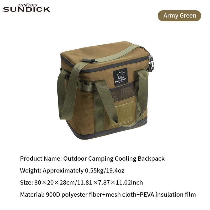 Outdoor Camping Crossbody Insulated Bag, Camping Insulation Bag, Hand-Held Storage Bag, Outdoor Activity Picnic Bag