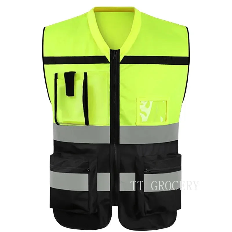 Safety First Men's Reflective Work Vest with Practical Features