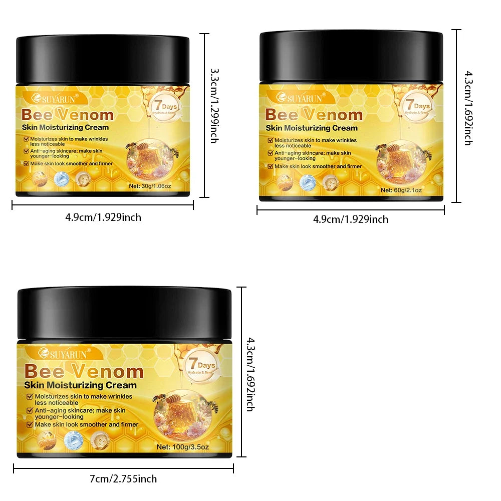 SUYARUN Bee Venom Moisturizing Cream Anti-Aging Face Care | Deep Hydration & Firming Natural Anti-Wrinkle Skincare for All Skin.