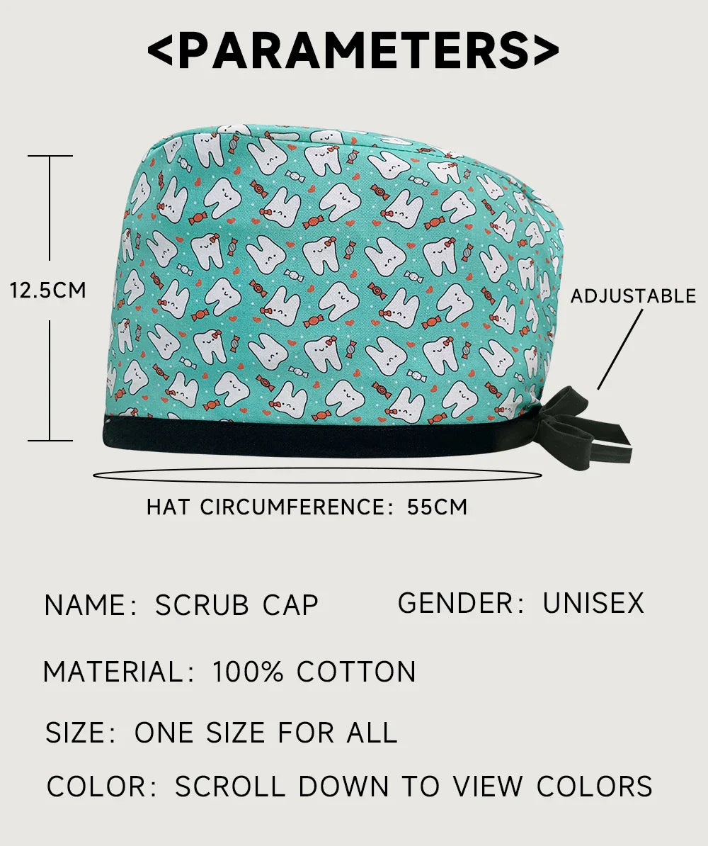 Gorro Quirúrgico Estampado de Dibujos Animados