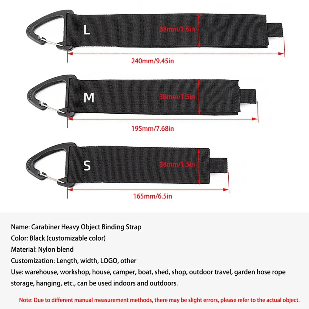 Hanging Mountaineering Buckle With Heavy Material Binding Nylon Storage Belt Extension Line Storage And Sorting Heavy Material