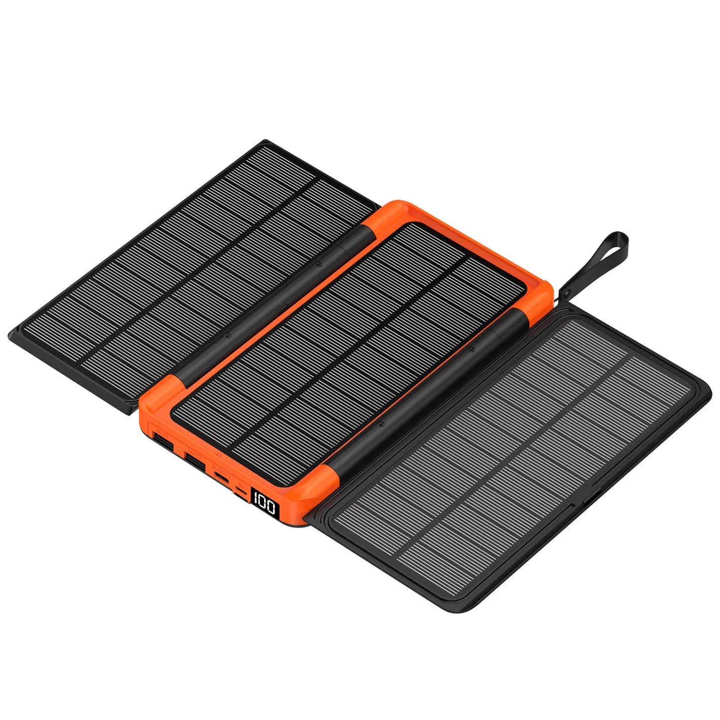 Portable Foldable Solar Charger Power Bank Outdoor Camping Hiking Equipment Mobile Energy Storage Travel Battery Pack