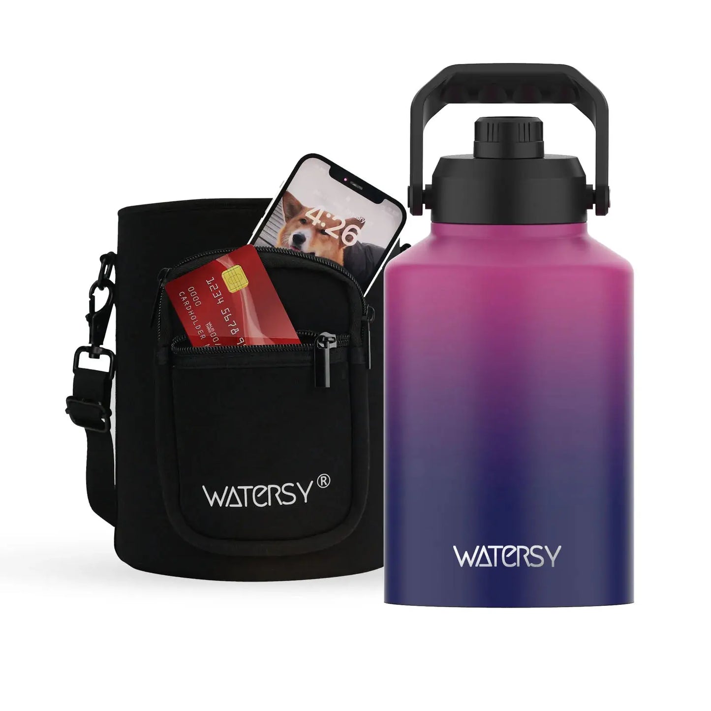 64/128oz Insulated Water Bottle Large capacity Stainless Steel Thermos