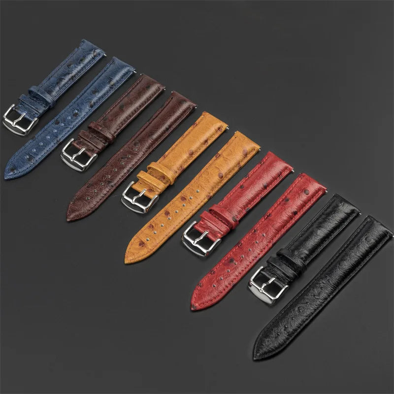 TicWatch Pro 3, E3 & GTH Ostrich-Pattern Leather Band