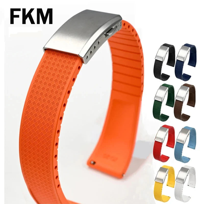 Polar Vantage, Grit X & Ignite FKM Rubber Band with Folding Clasp