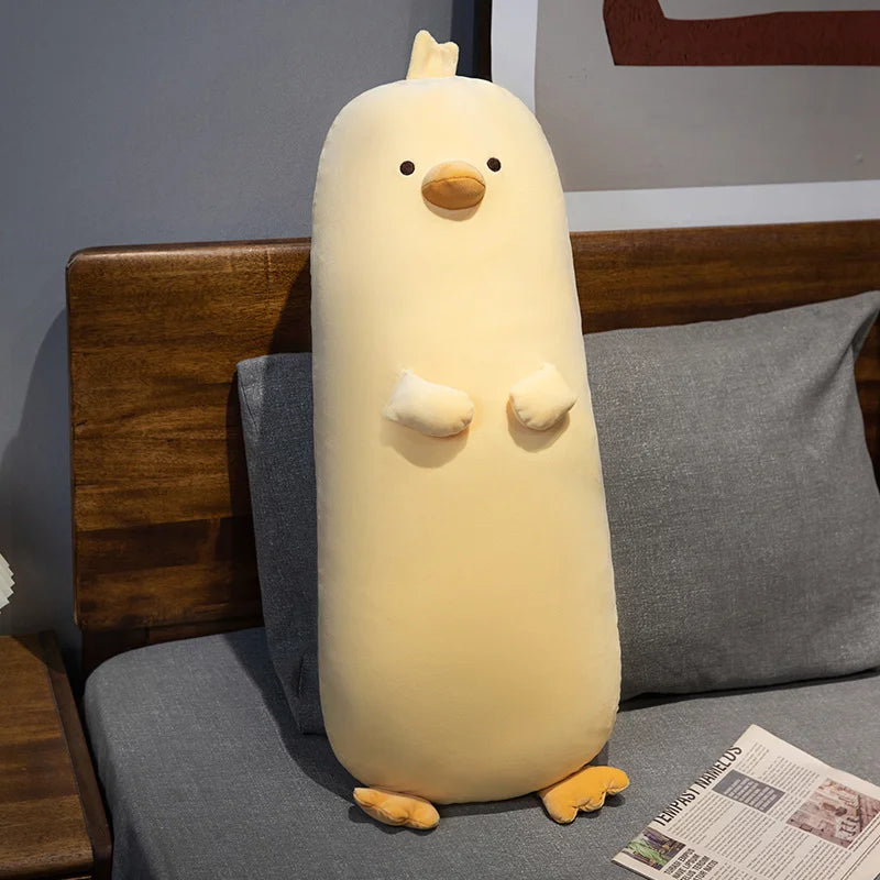 Peluche de almohada de pollo largo