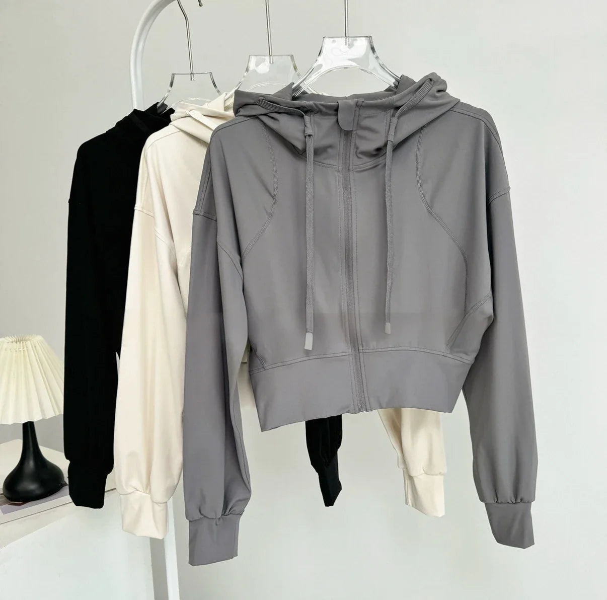 Women's Hooded Running Jacket Cycling Coat Yoga Jogging Shirt Tights Outdoor Sports Gym Clothing Running Wear Sportswear
