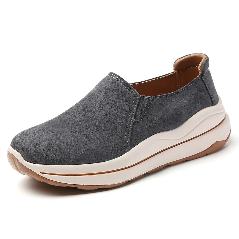 Women's Spring & Autumn Flat Shoes Ladies Thick Bottom Wedge Loafers Slip-On Casual Moccasins Creepers
