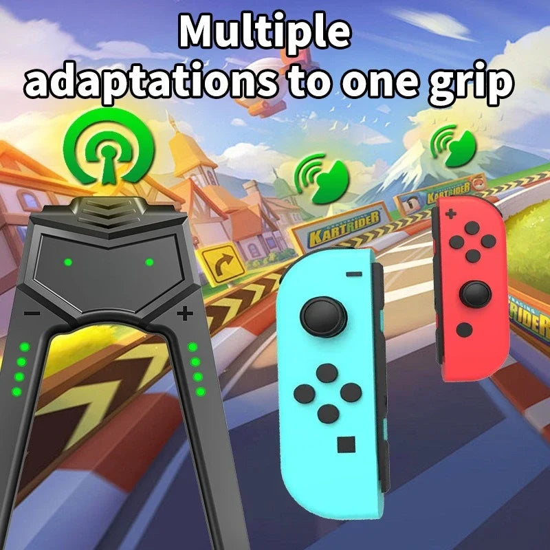 Charging Grip Controllers, Handle Bracket Charger Dock Compatible with Switch/Lite/OLED Console Accessories