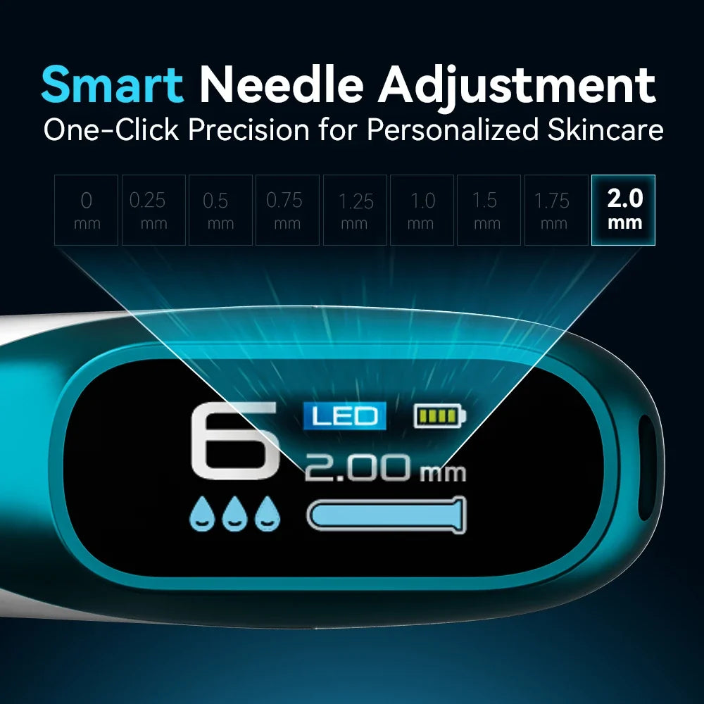 Dr. Pen H6 Derma Pen Serum Infusion Microneedling Pen with 2pcs Cartridge Needle Length 0.25 MM