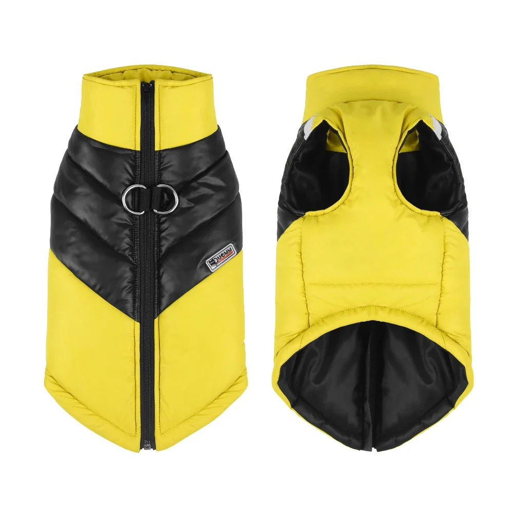 Winter Clothes for Dogs Warm Clothing Labrador Cotton Coat Harnesses Pet Products Clothes for Small Large Dog Reflective Stripe