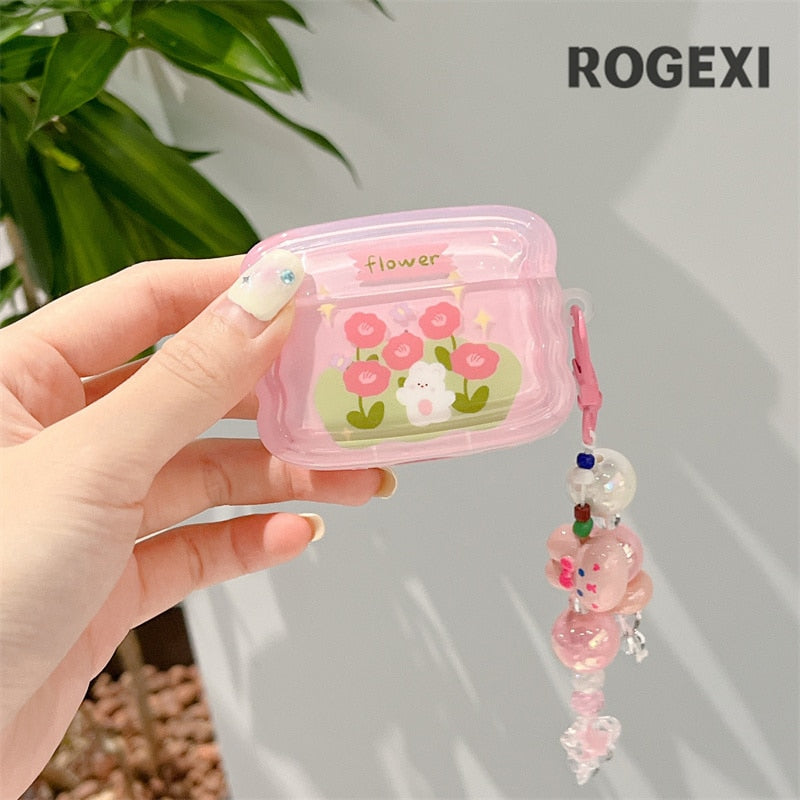Funda para AirPods Conejito de Flores