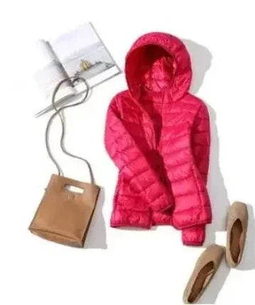 8XL Cheap Ultra Light Down Winter Warm Hooded Feather Puffer Jacket For Girl Short Spring Autumn Coat Female Women Big Size Duck