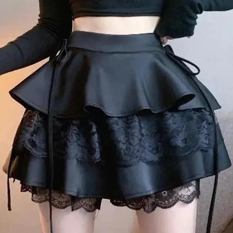 Minifalda con volantes