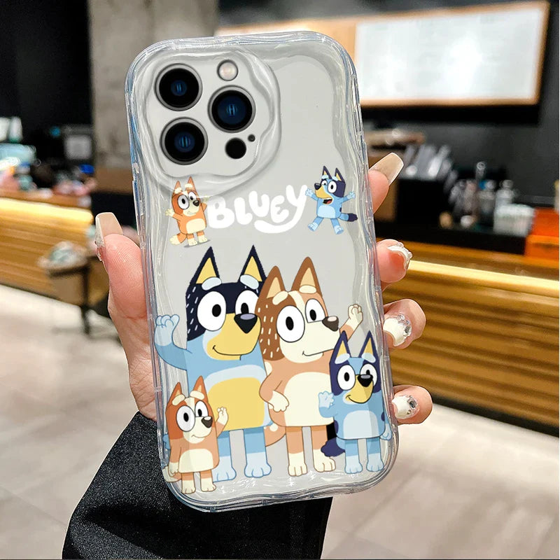 Funda de teléfono suave blanca con perro de dibujos animados para iPhone