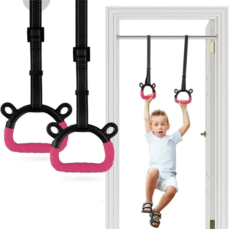 Professional-Grade Gymnastic Rings with Adjustable Straps