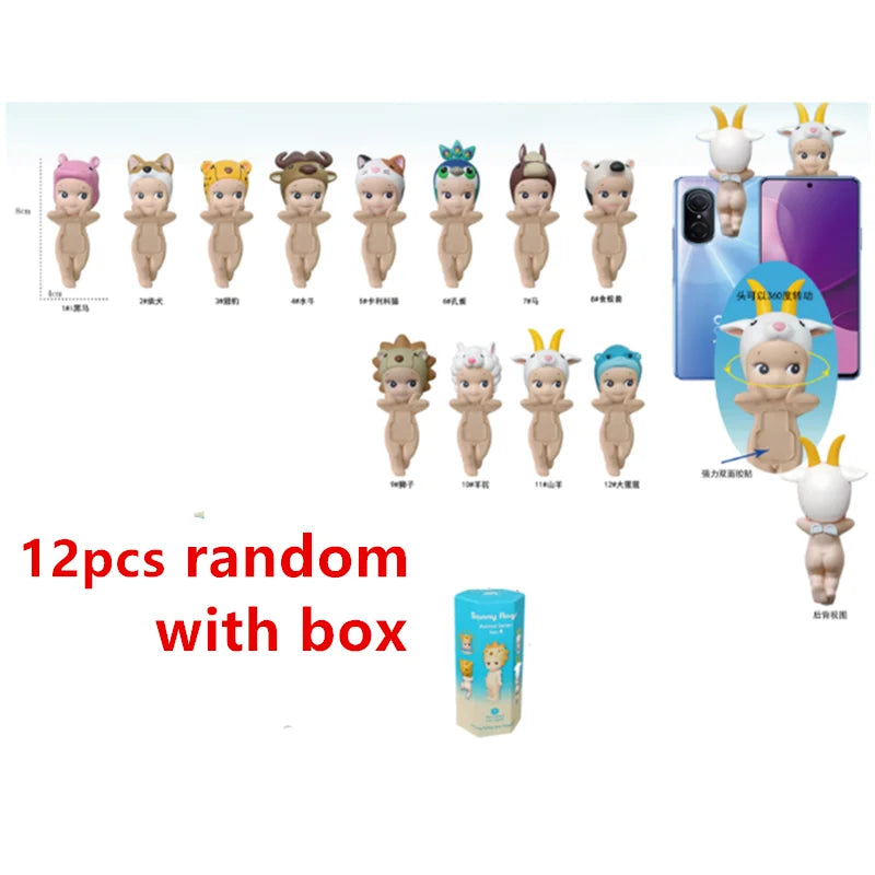 Mini Figure Angel Blind box Animal Series Mystery Box Cute Dolls Decoration Lucky Surprise Birthday Gift