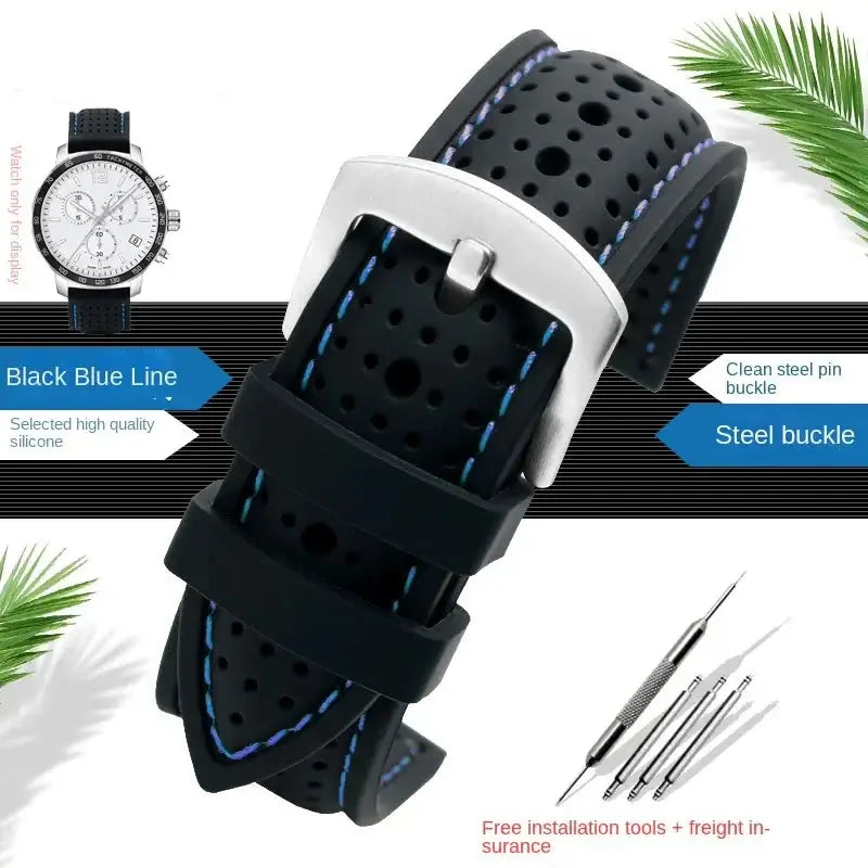 Suunto Race, Vertical & 9 Peak Perforated Silicone Band with Stitching