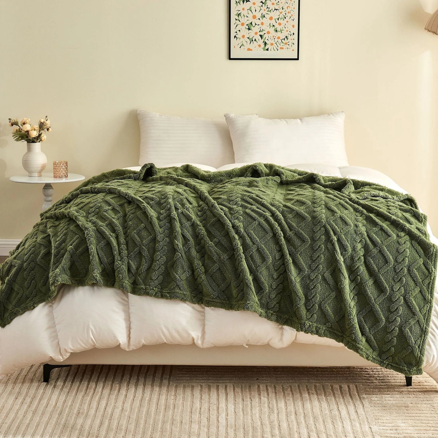 1pc Luxurious Fleece Blanket - Ultra-Soft 3D Plush Dense Weave, For Christmas , All-Season Cozy Flannel Throw Best Price In  EU