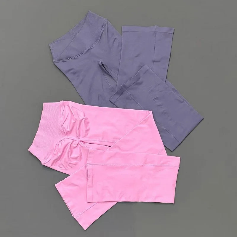 HISTELLO Seamless Flare Yoga Leggings