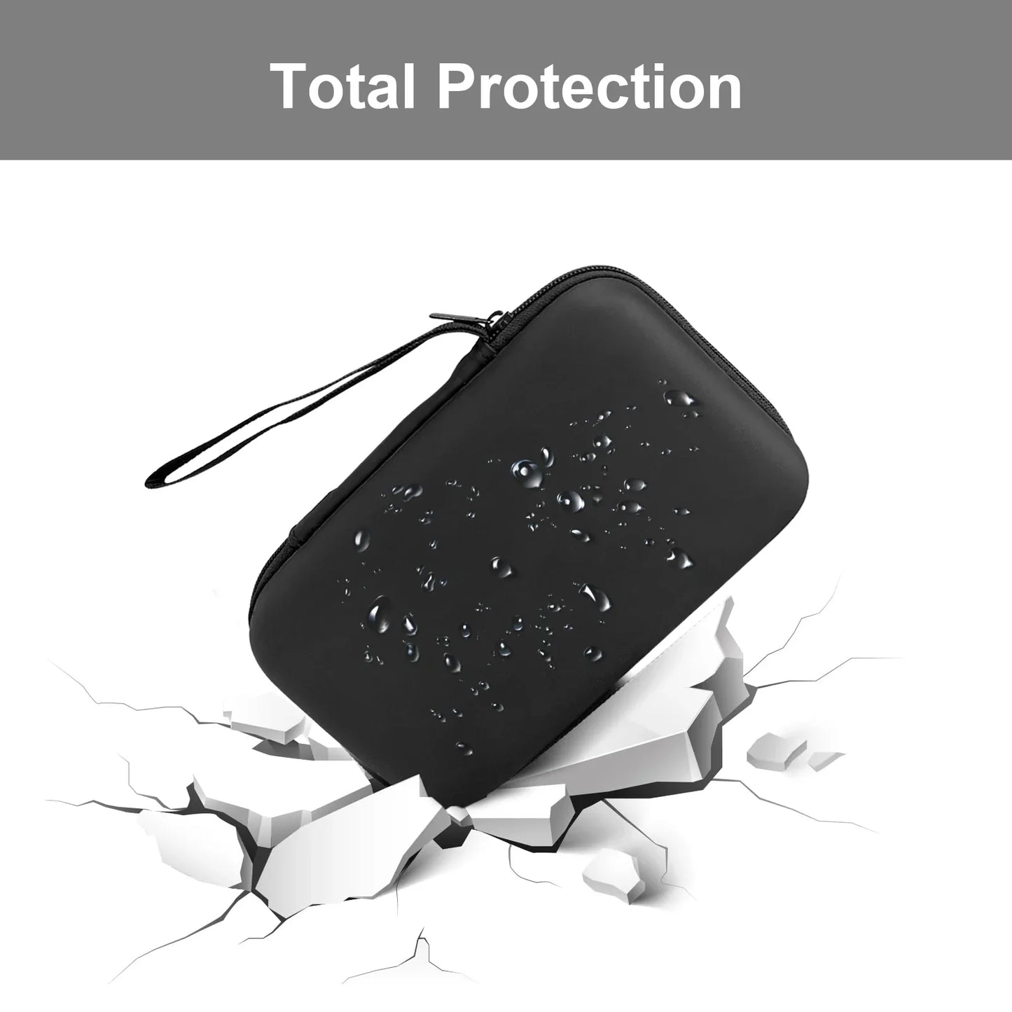 Portable Eva Storage Bag for External M.2 Hard Drive/Earphone/Data Line HDD Case Black Hard Disk Case HDD Storage Protection Bag