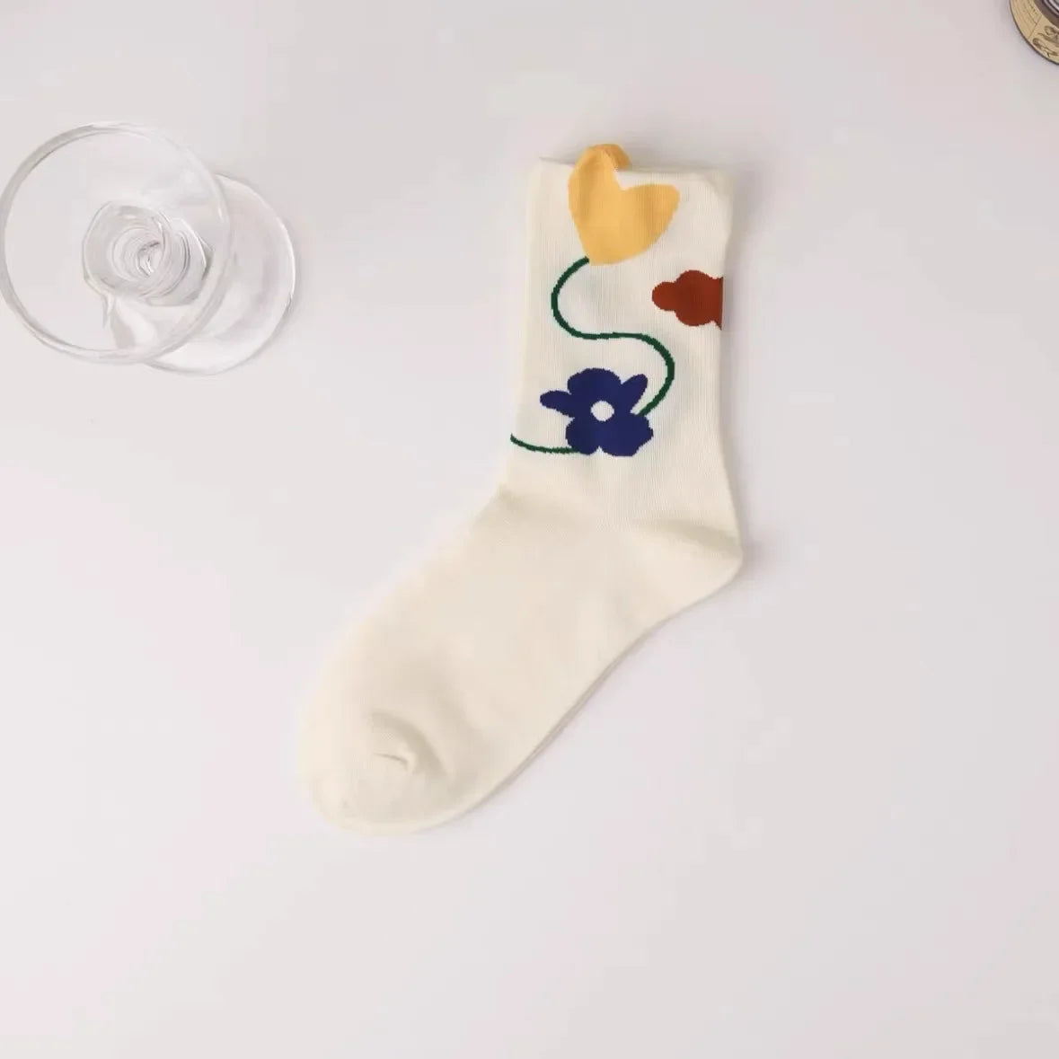 New Women Socks Korean Style Flower Trend Casual Cotton Socks Girls Frilly Ruffle Cute Sweet Breathable Kawaii Crew Socks Girls