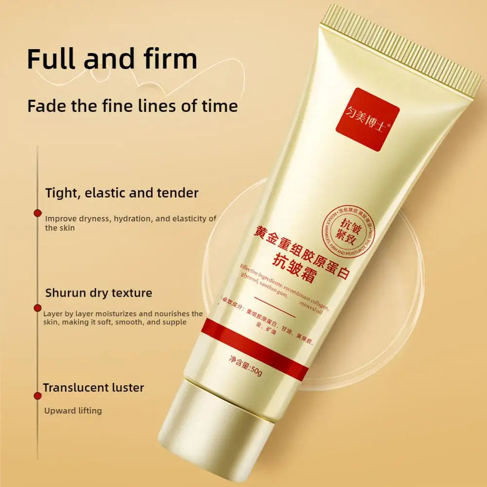 Gold Collagen Anti Wrinkle Cream Facial Tightening Moisturizing Fade Facial Fine Lines Facial Skin Care Products