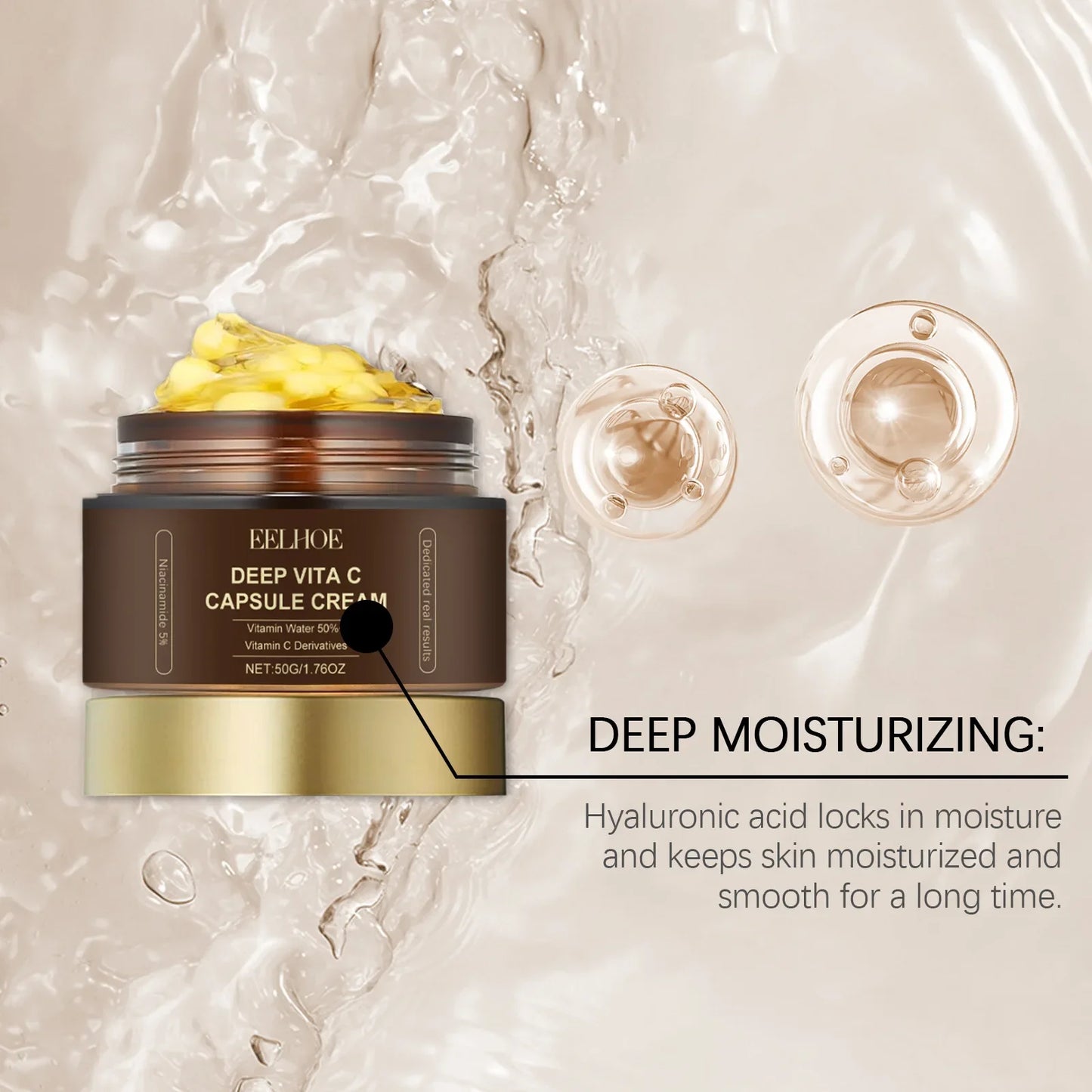 Vitamin C Capsules Facial Moisturizing Cream Melanin Removal Rejuvenate Skin Lightening Wrinkles Remover Brightening Face Cream