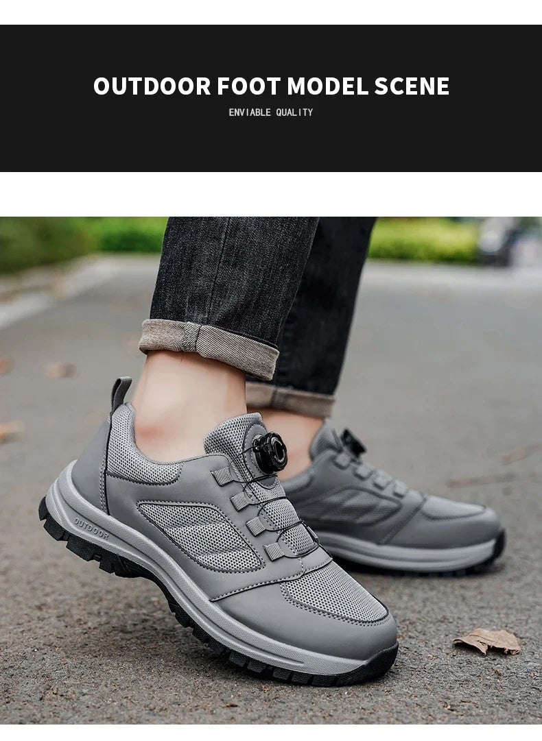 Men'S Spring And Autumn Sports Shoes Rotating Buckle Comfortable And Non Slip Hiking Sports Shoes Plus Size Men'S Shoes 39-48