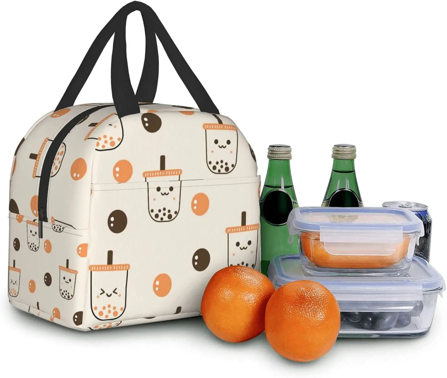 Bolsa Térmica para Almuerzo con Estampado de Boba Tea