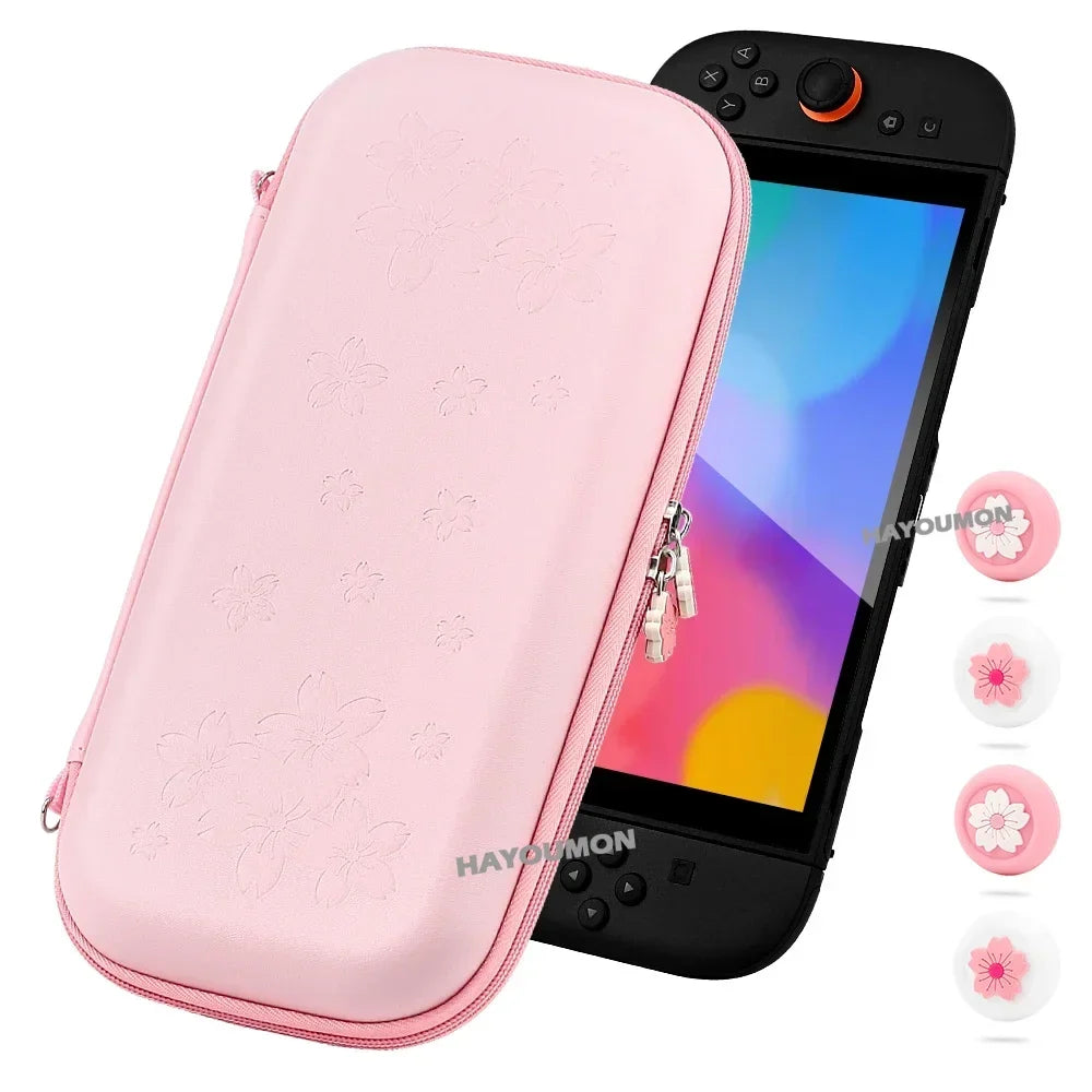 Portable Carrying Case for Switch 2 Traveling Bag Hard Shell Protective Cover with 10 Games Card Slots and 4pcs Joystick Covers