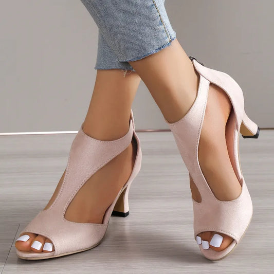 Zapatos de Tacón de Cuero