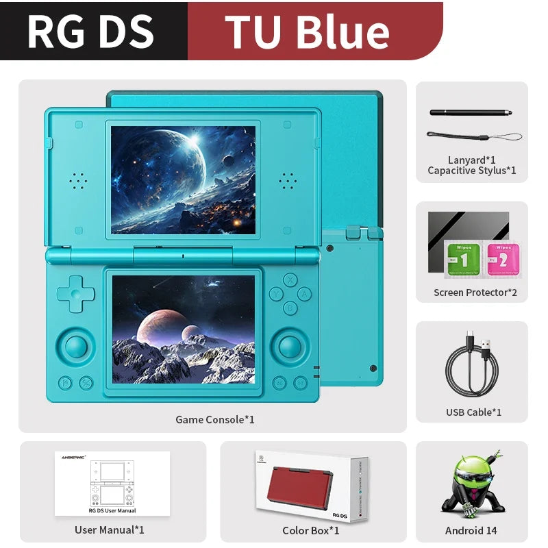 Anbernic RG DS Flip Handheld Game Console 4" IPS HD Dual Screen
