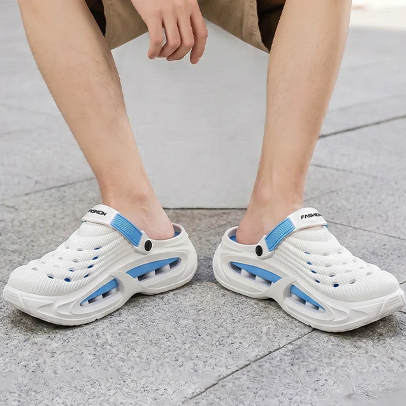 Big Size 38-49 Fashion Men's Summer Outdoor Sports Clogs Non Slip Soft Bottom Wading Beach Sandals Male Cozy Hollow Out Sandals