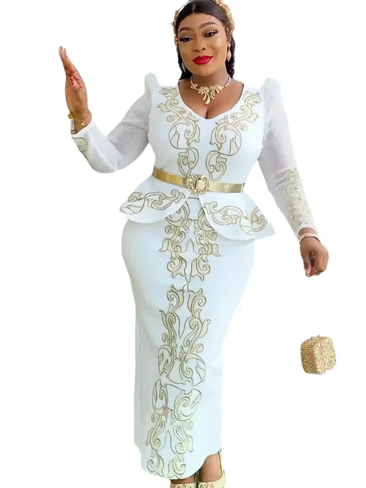 Elegant African Dresses for Women New Africa Clothing Plus Size Wedding Party Long Dress Dashiki Ankara Outfits Robe